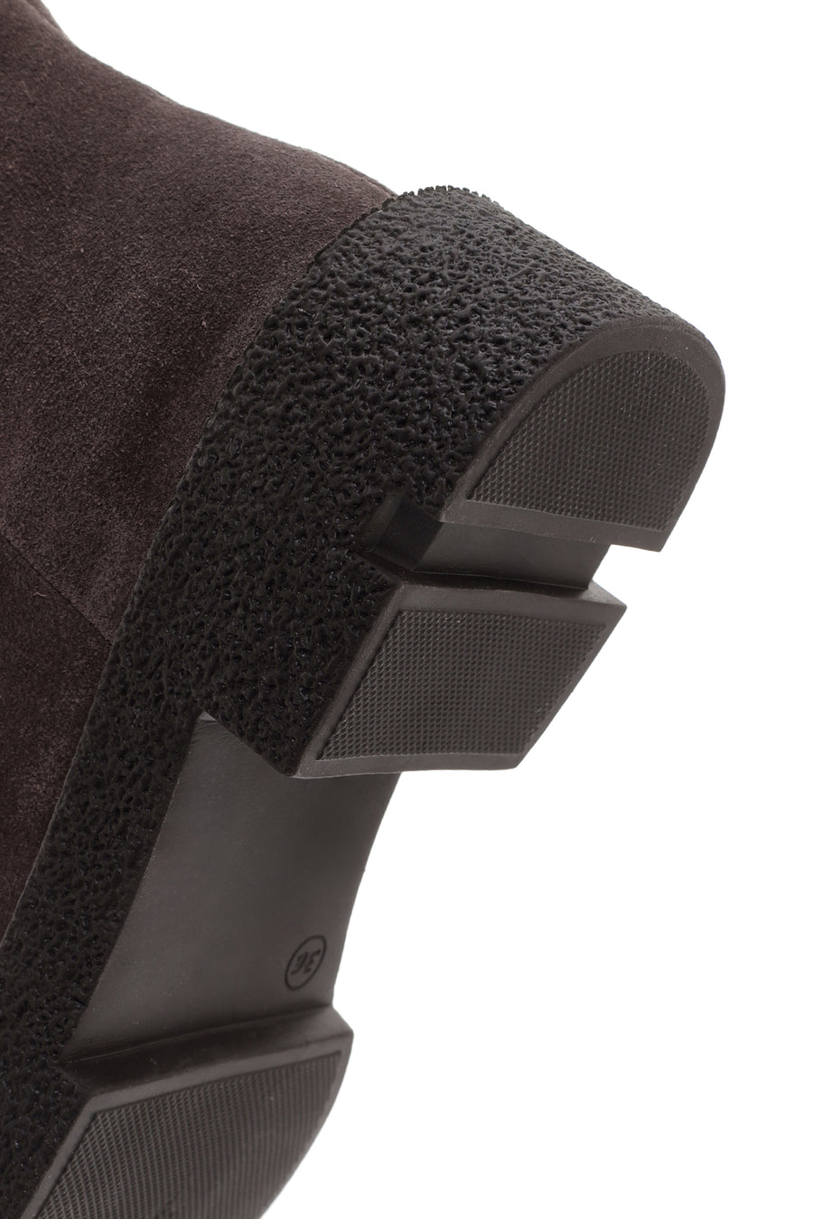 Women's Mink Thick Soled Zippered Suede Leather Casual Boots
