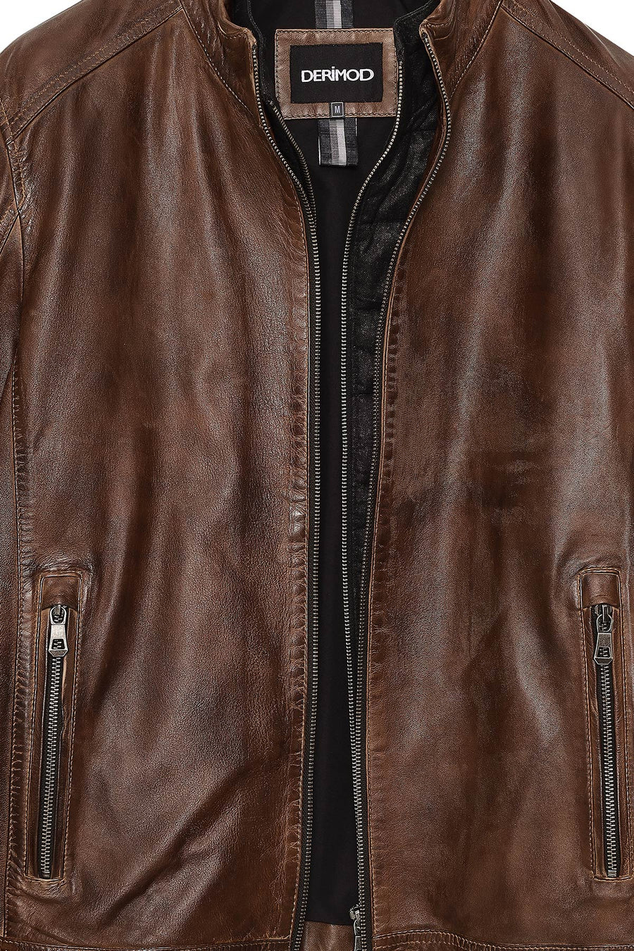 Mbappe Men's Brown Leather Jacket