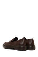 Men's Brown Thick Sole Leather Loafer | Derimod