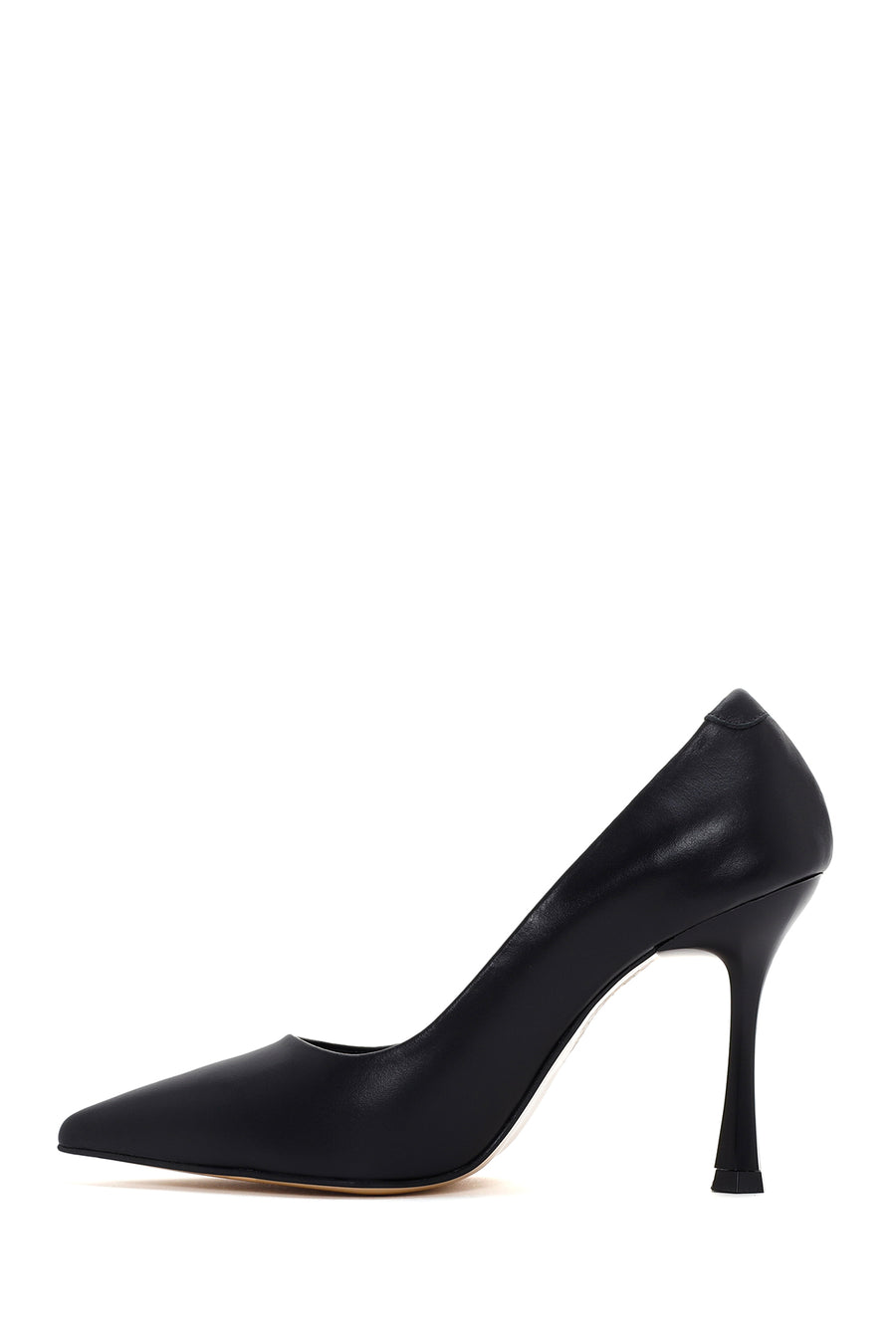 Women's Black Leather Stiletto
