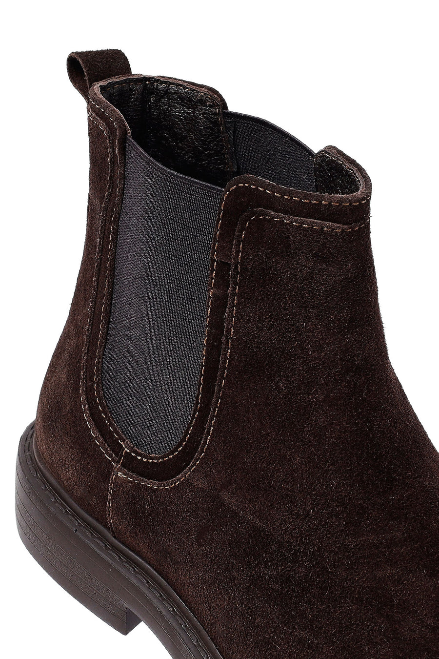 Male Brown Suede Chelsea Boots