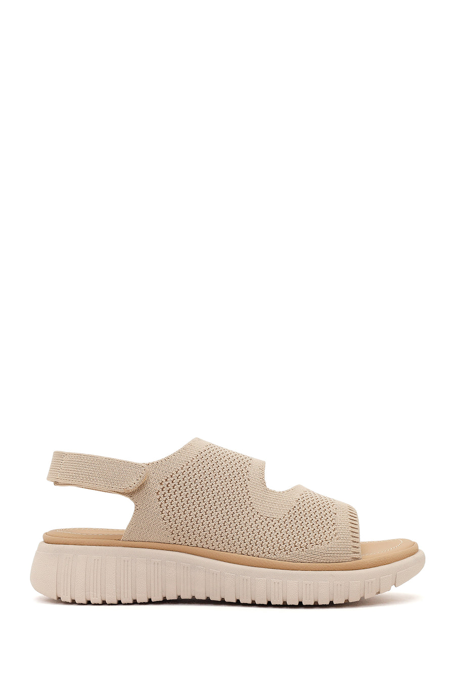Women's Beige Strapped Thick-Soled Fabric Sandals 26SFE46446F | Derimod