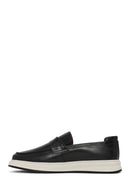Men's Black Leather Casual Loafer | Derimod