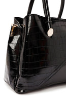 Women's Black Long Strap Crocodile Handbag | Derimod