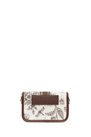Woman Brown Printed Mini Crossbody Bag | Derimod
