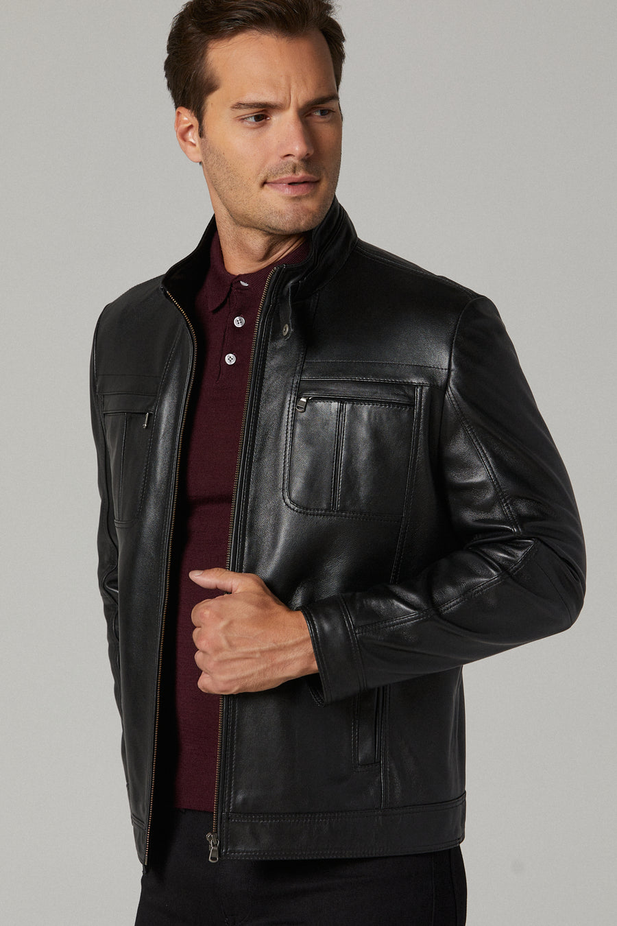 Jeff Men's Leather Jacket