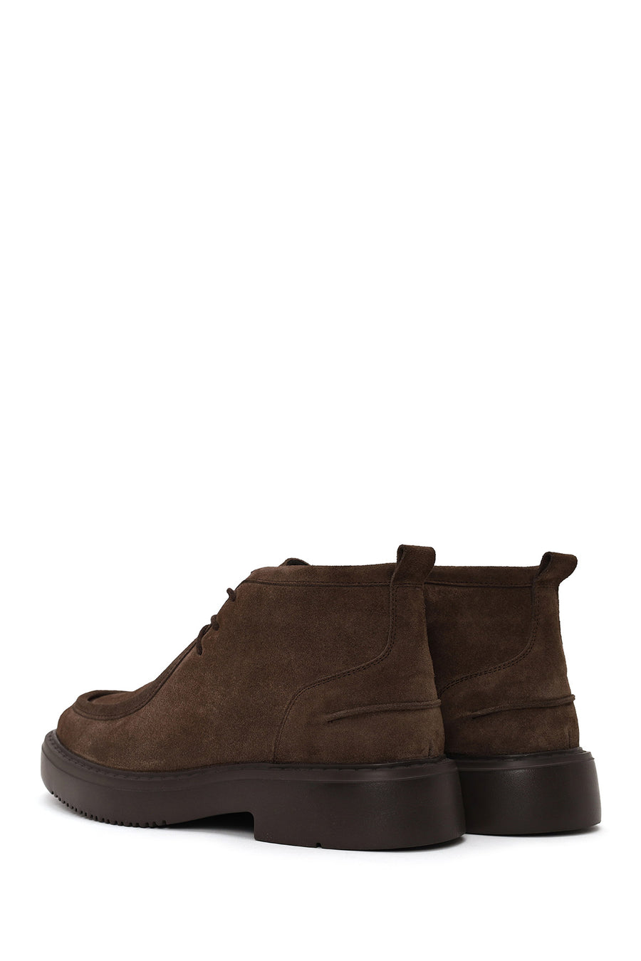 Male Mink Lace-Up Thick-Soled Suede Casual Boots