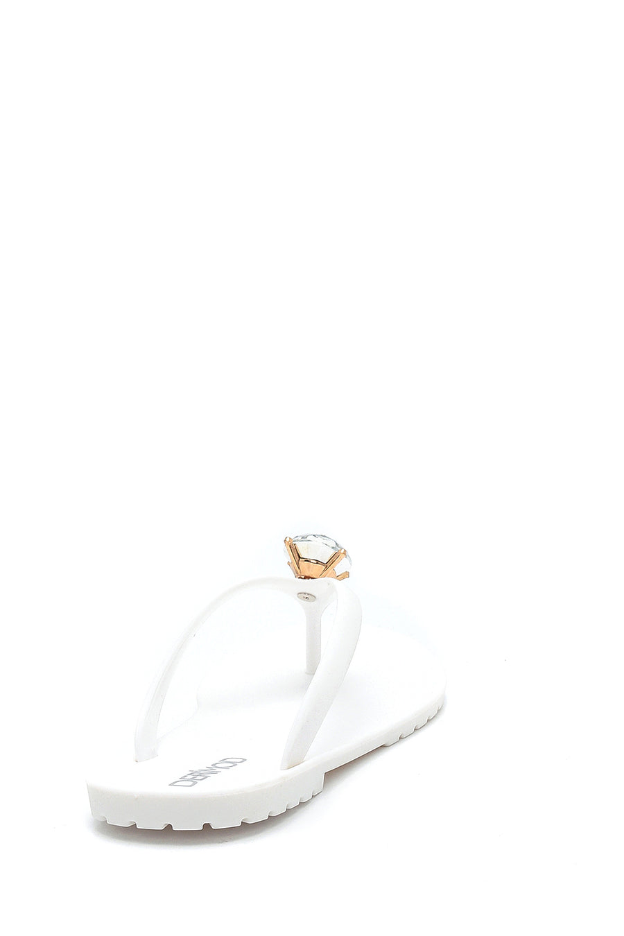 Women's Flip Flops with Stone Detail