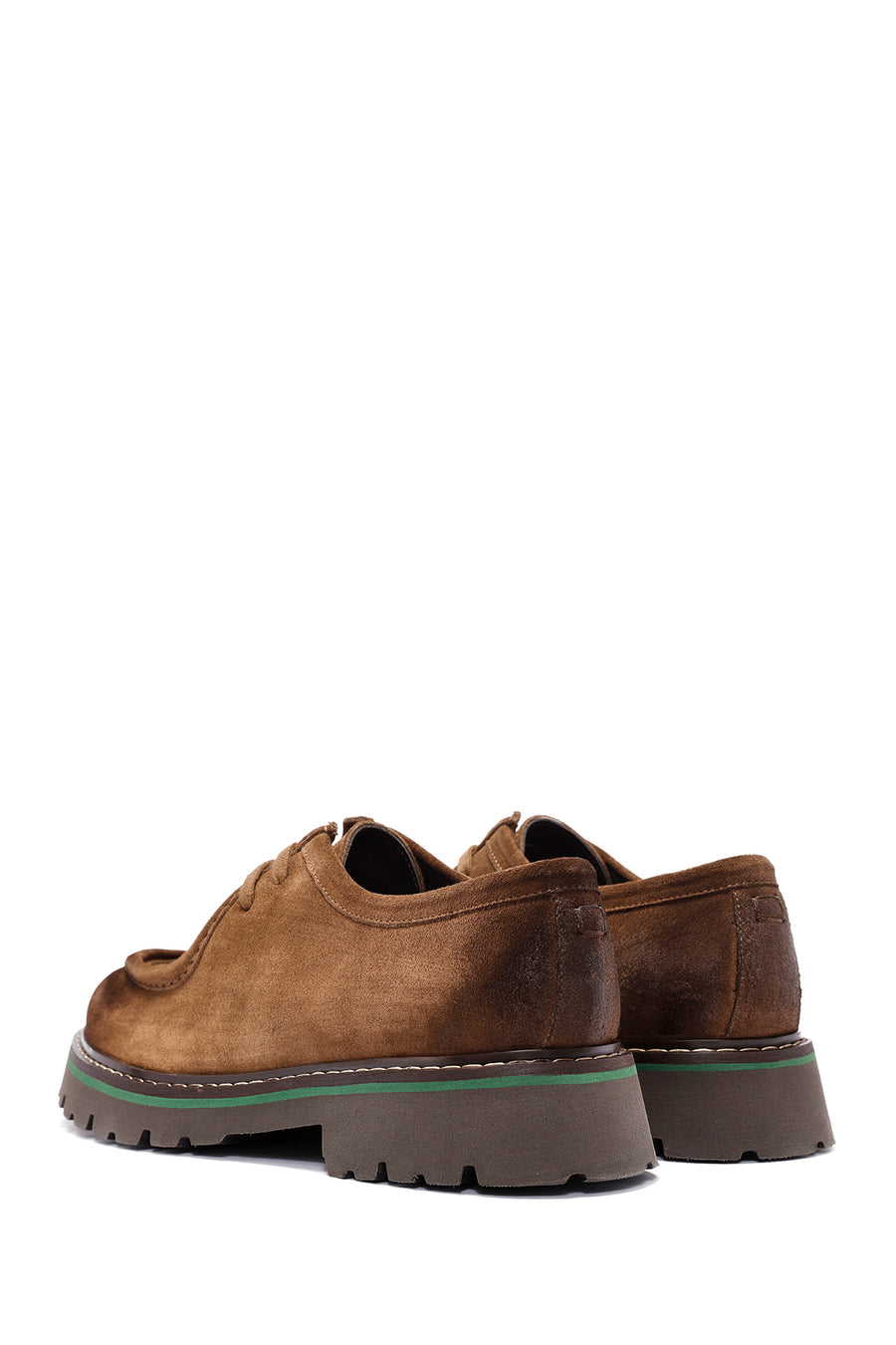 Men's Brown Lace-Up Suede Leather Casual Shoes