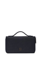 Male Navy Leather Wallet | Derimod
