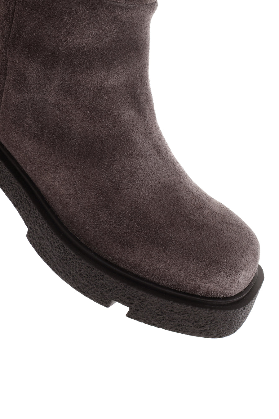 Women's Mink Thick Soled Zippered Suede Leather Casual Boots