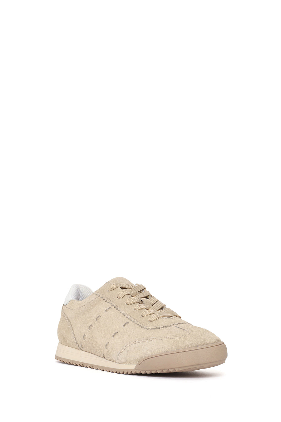 Kadın Bej Bağcıklı Süet Deri Sneaker