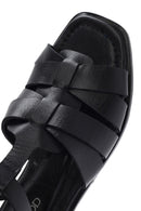 Women's Black Ankle Strap Leather Sandals | Derimod