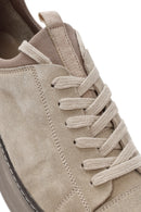 Male Beige Lace-up Suede Leather Sneaker | Derimod