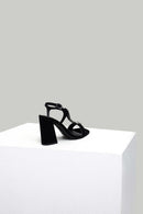 Nubuck Women's Heeled Sandals | Derimod