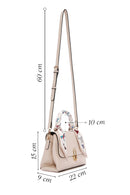 Women's Cream Long Strap Handbag with Accessory Detail | Derimod
