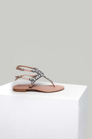 Women's Beige Faux Leather Sandals | Derimod