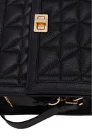 Geox Women's Black Veriana Leather Shoulder Bag | Derimod