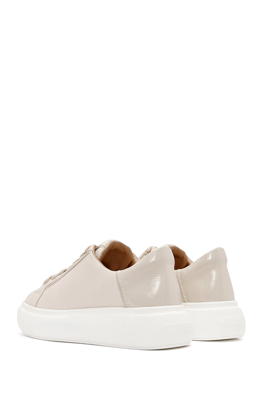 ACBC x Derimod Women's Cream Lace-Up Chunky Sole Sneakers