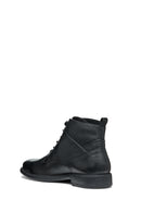 Geox Men's Black Terence Lace-Up Leather Combat Boots | Derimod