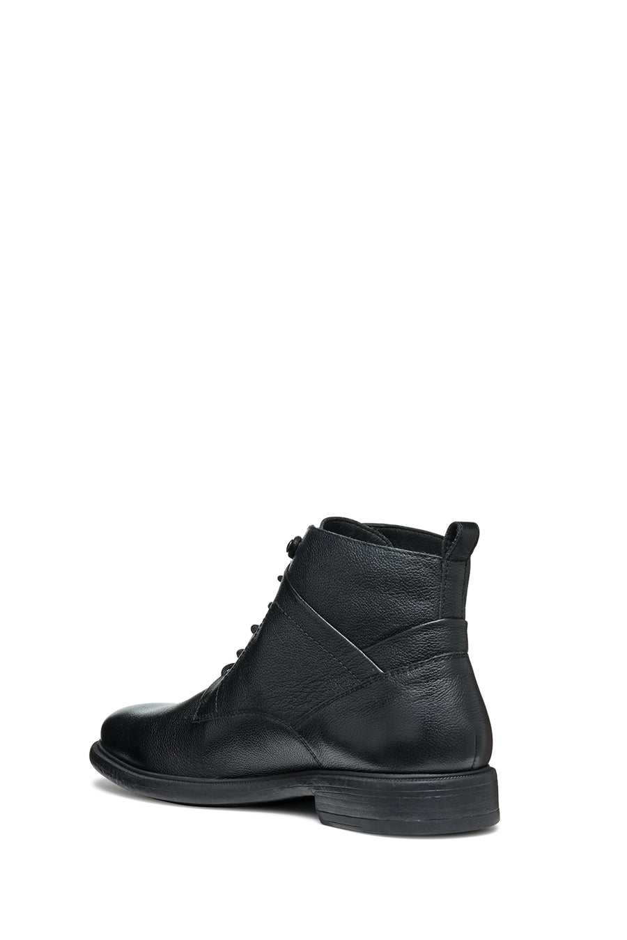 Geox Men's Black Terence Lace-Up Leather Combat Boots