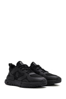 Derimod Zero Men's Black Lace Up Fabric Sneaker | Derimod