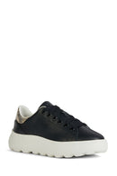 Geox Women's Black Spherica Ec4.1 Lace-up Leather Sneaker | Derimod