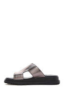 
Women's Anthracite Thick Sole Metallic Leather Slippers
 | Derimod