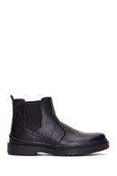 Men's Black Leather Casual Chelsea Boots | Derimod
