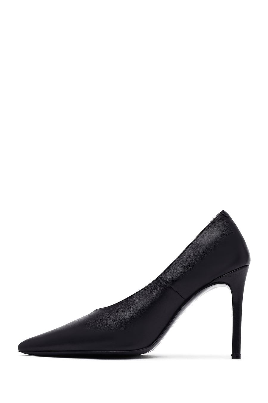Woman Black Stiletto Heels Leather Stiletto