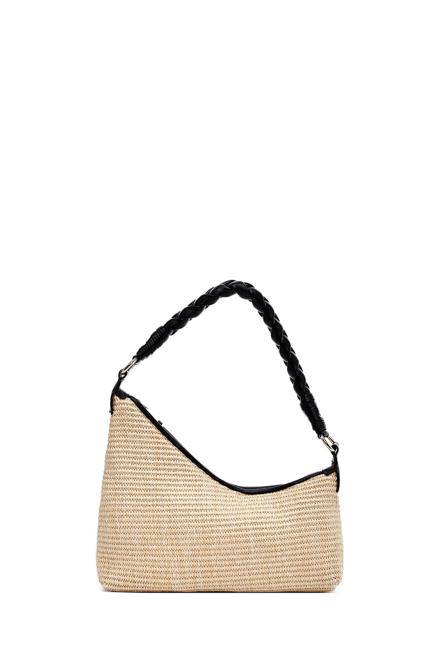 Women's Cream Accessory Straw Shoulder Bag