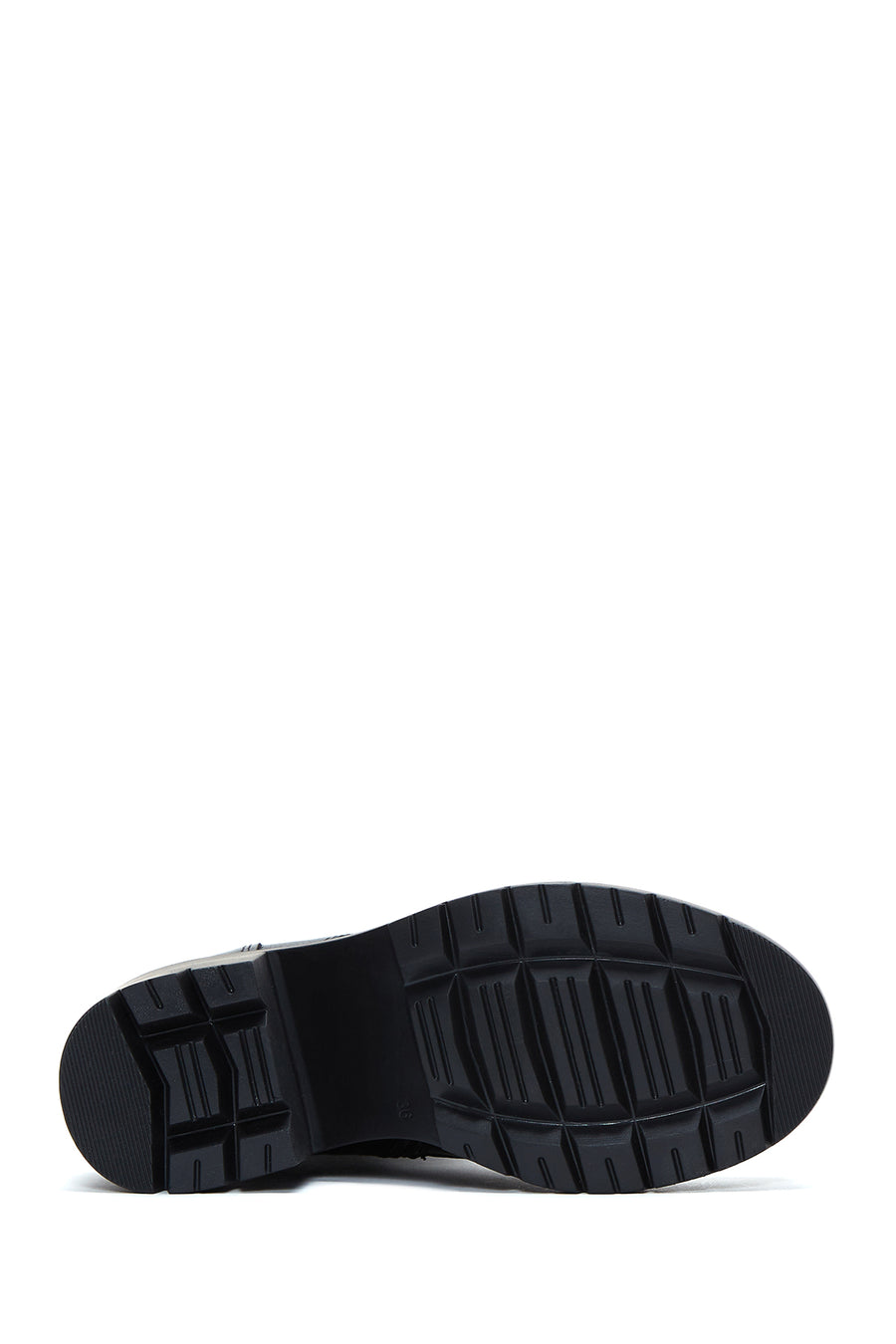 Women's Black Leather Heeled Boots
