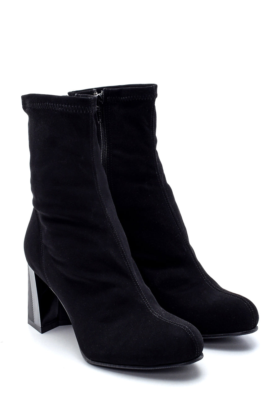 Women's Suede Heeled Boots