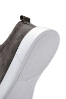 Men's Gray Lace-Up Suede Leather Sneaker | Derimod