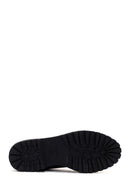 Geox Women's Black Zippered Leather Boots | Derimod