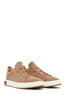 Erkek Bej Bağcıklı Süet Deri Sneaker | Derimod