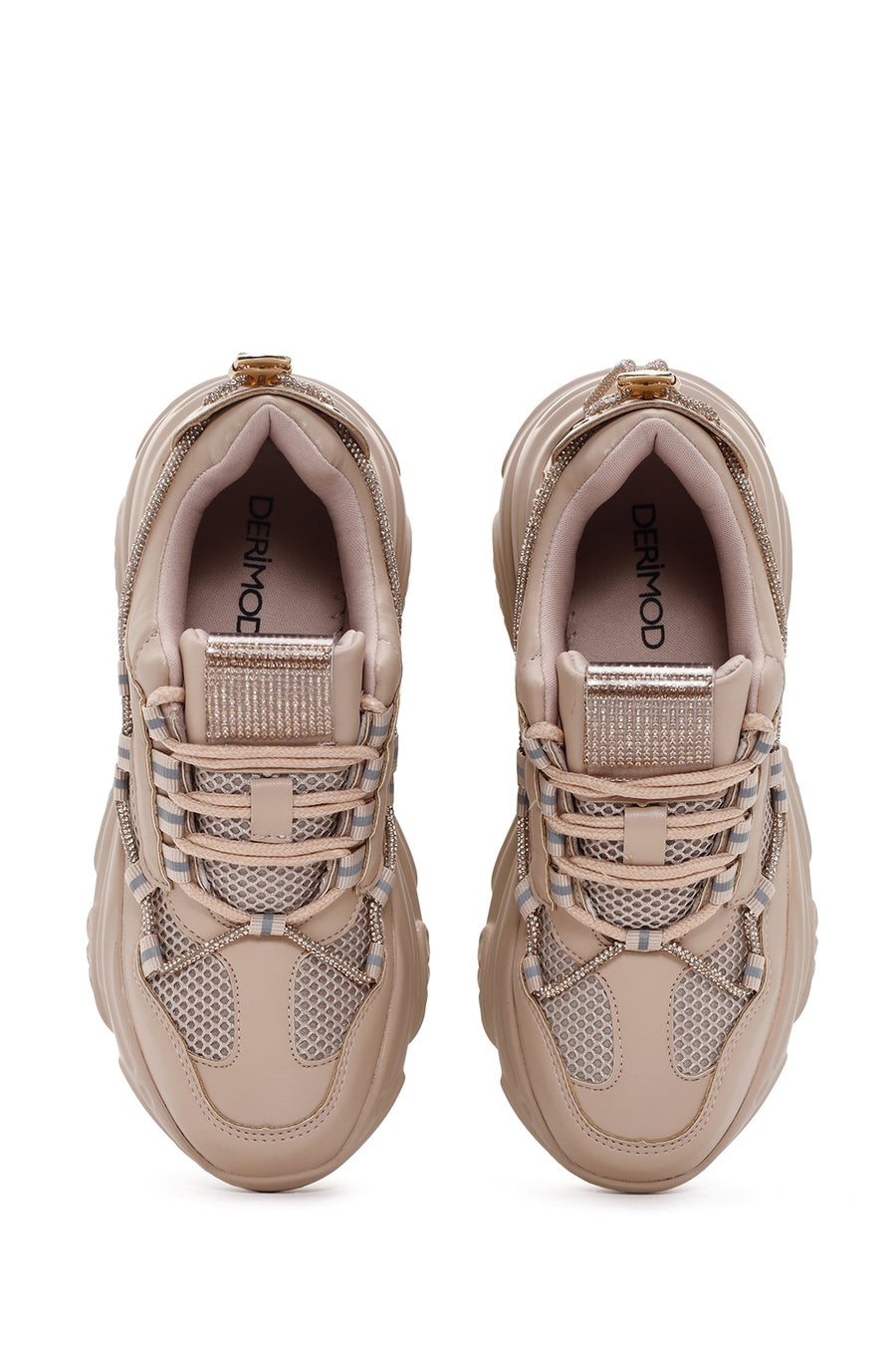 Kadın Koyu Pudra Kalın Tabanlı Sneaker