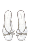 Women's Transparent Jelly Stone Slippers | Derimod