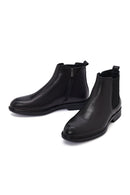 Male Black Leather Chelsea Boots | Derimod