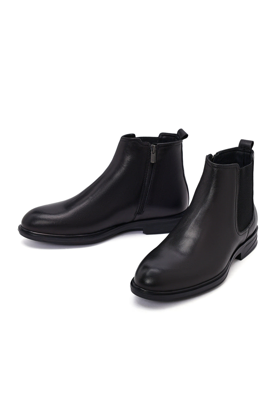 Male Black Leather Chelsea Boots