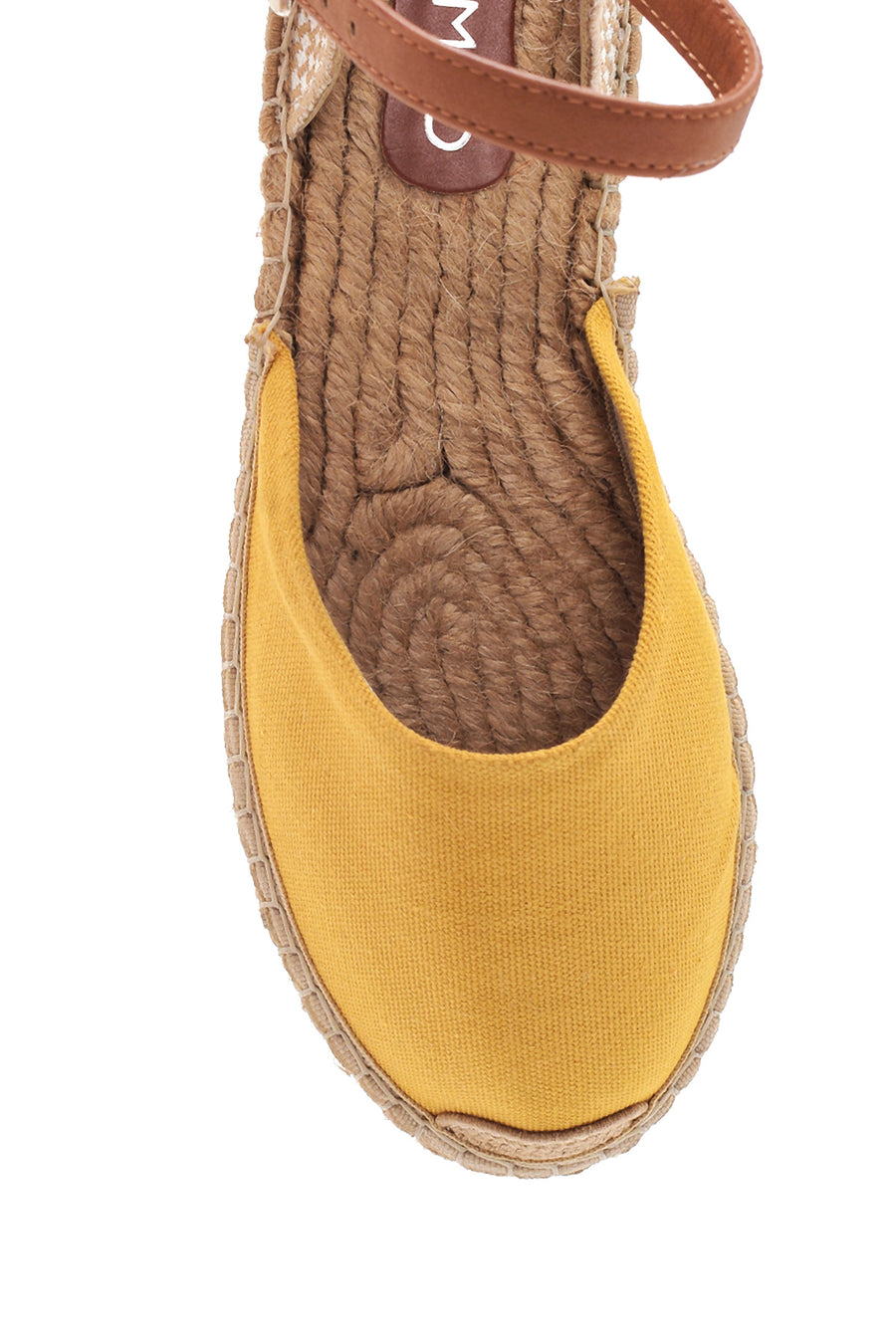 Kadın Sarı Hasır Taban Espadril Sandalet