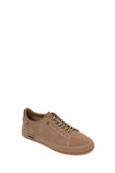 Erkek Vizon Bağcıklı Nubuk Deri Sneaker | Derimod