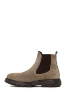 Erkek Bej Kalın Tabanlı Süet Deri Casual Chelsea Bot | Derimod