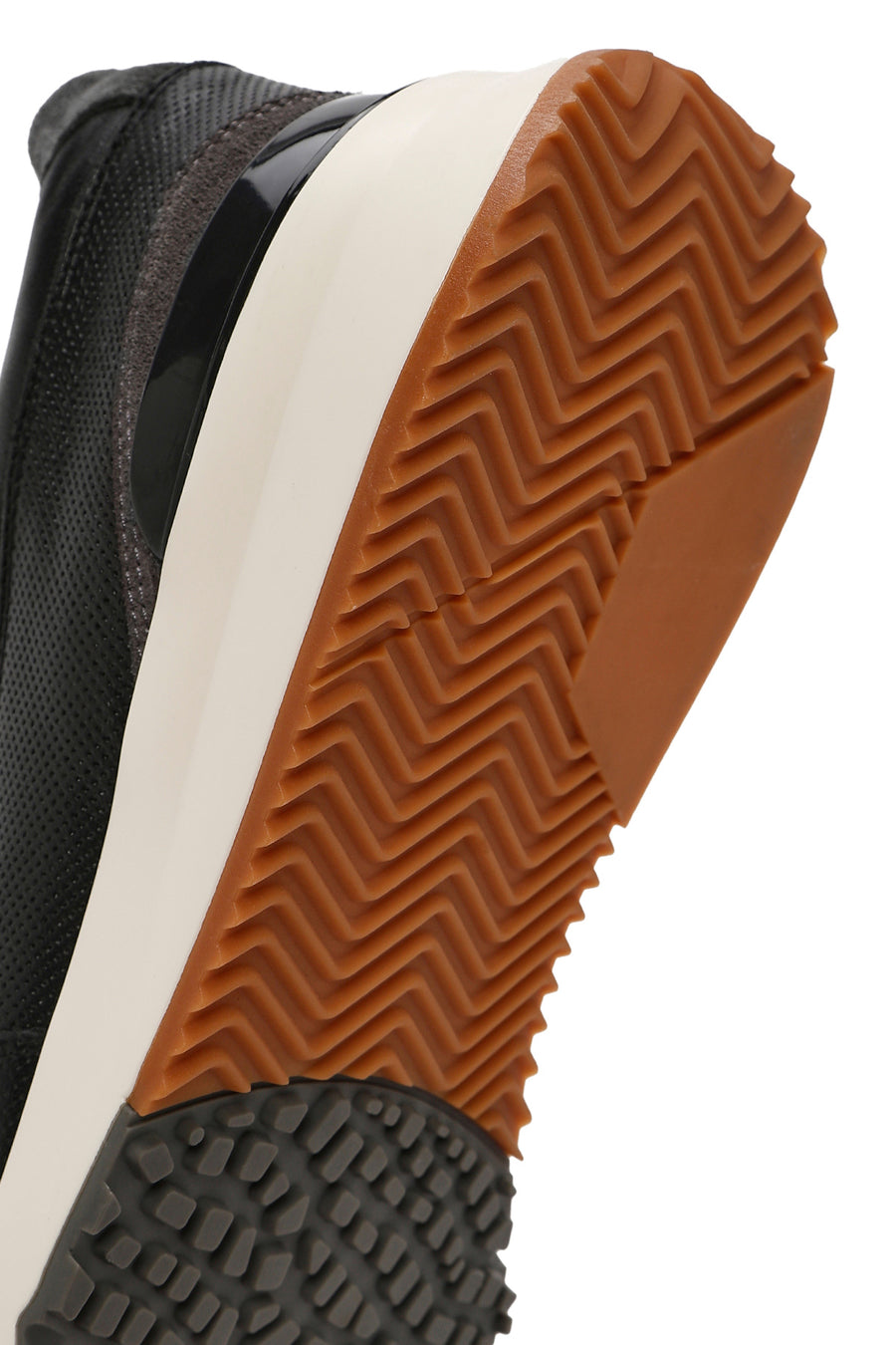 Men's Black Lace-Up Leather Casual Sneaker