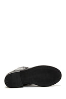 Women's Black Leather Stone Boots | Derimod