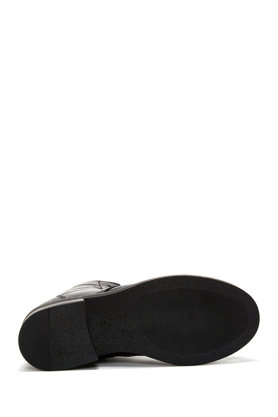 Women's Black Leather Stone Boots