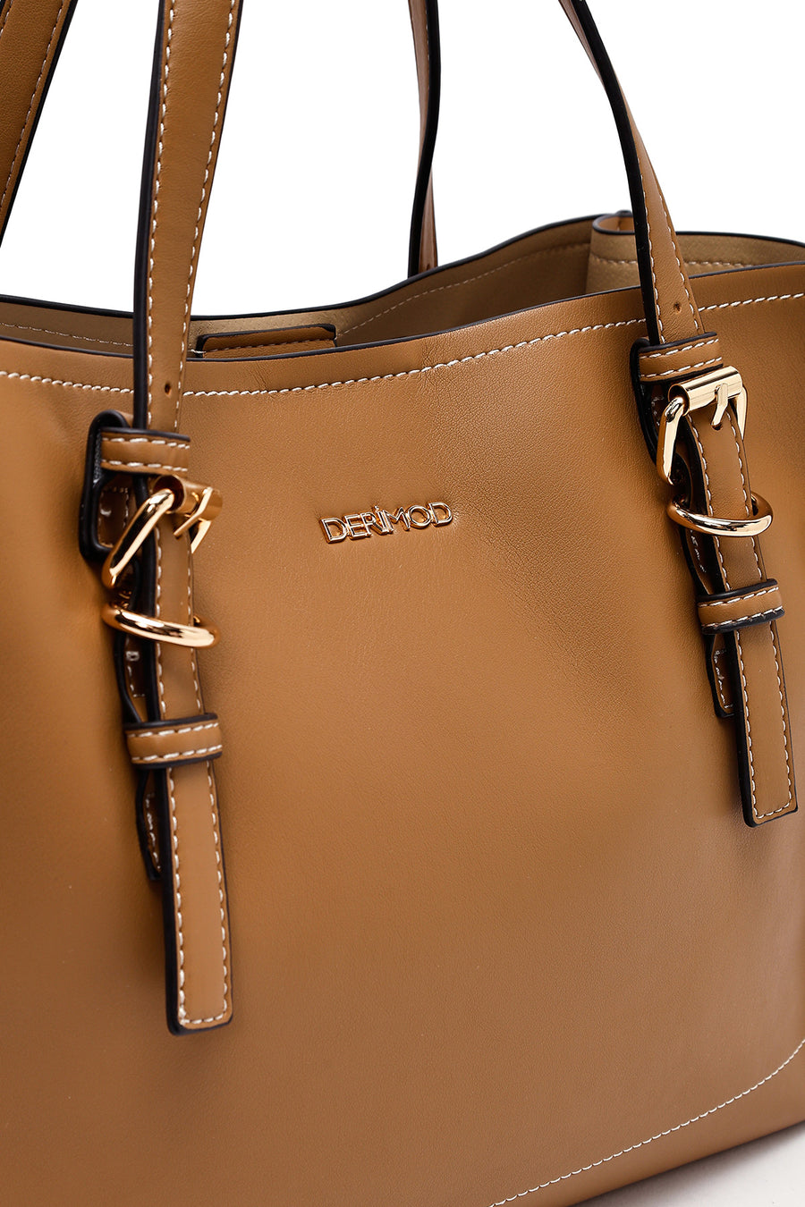 Woman Tan Long Strap Shoulder Bag
