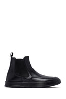 Male Black Leather Chelsea Boots | Derimod