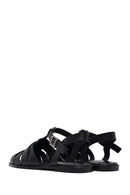 Women's Black Ankle Strap Leather Sandals | Derimod