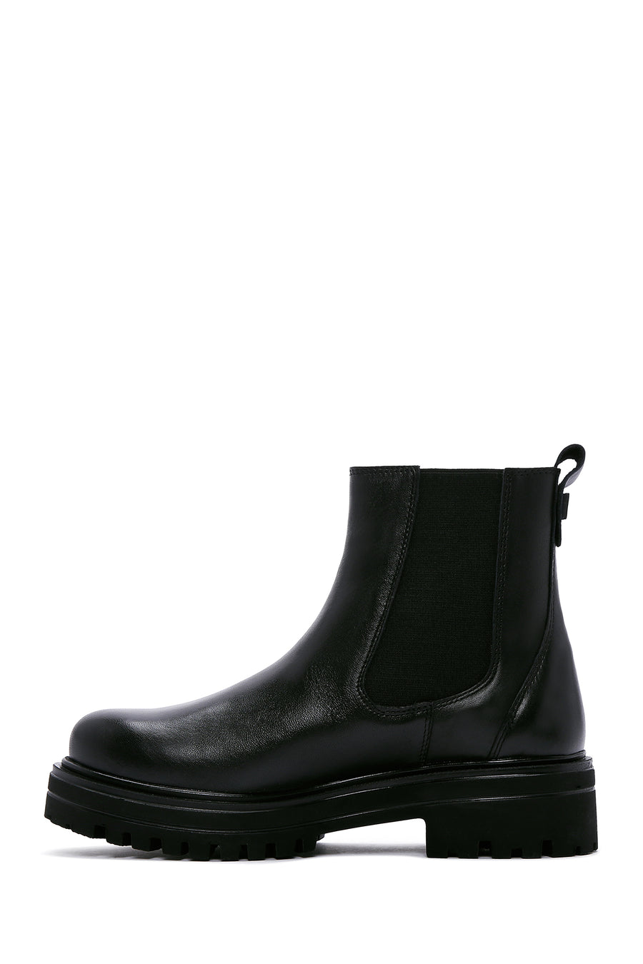 Women's Black Leather Chelsea Boots